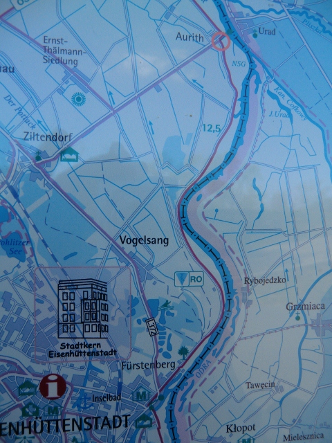 Übersichtskarte von der Südflanke der Oderfront
